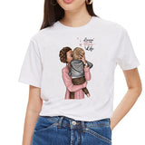 SexeMara Super Mom T hemd Frauen Mutter der Liebe Druck Weißen T-shirt Harajuku Mama T-shirt Vogue Tops t shirt Femme vogue Sommer - app80