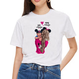 SexeMara Super Mom T hemd Frauen Mutter der Liebe Druck Weißen T-shirt Harajuku Mama T-shirt Vogue Tops t shirt Femme vogue Sommer - app80