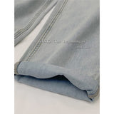 Light-colored Jeans Women's Retro Straight Harem Pants Loose High-waisted Wide-leg Denim Trousers Basic Wash Pants Street Casual