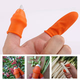 Silicone Thumb Knife Finger Protector Vegetable Harvesting Knife Plant Blade Scissors Cutting  Rings Garden Gloves