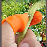 Silicone Thumb Knife Finger Protector Vegetable Harvesting Knife Plant Blade Scissors Cutting  Rings Garden Gloves