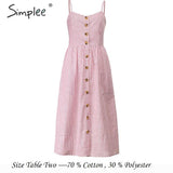 Simplee Elegant button women dress Pocket polka dots yellow cotton midi dress Summer casual female plus size lady beach vestidos