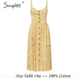 Simplee Elegant button women dress Pocket polka dots yellow cotton midi dress Summer casual female plus size lady beach vestidos
