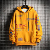 SingleRoad Mens Hoodies Fleece Fashion Harajuku Japanese Streetwear Hip Hop Sweatshirt Men Women Yellow Hoodie Sweatshirts Male