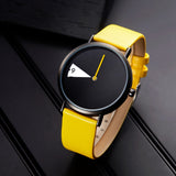 Sinobi Frauen Uhr Kreative Armbanduhr Dame Uhr Drehen Gelb Leder Band Armbanduhren Uhr Montres Femme Reloj Mujer - app80