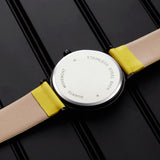 Sinobi Women Watch Creative Wristwatch Lady Clock Rotate Yellow Leather Band Wristwatches Clock Montres Femme Reloj Mujer