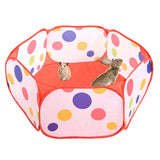dasda  Small Animals Cage Tent Breathable Pet Playpen Pop Open Exercise Fence Portable Yard Fence for Guinea Pig Rabbits Hamster 20E