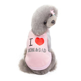 Small Dog Clothes I Love Mom&Dad Dog Coat Jacket Warm Winter Dog Hoodie Clothing Chihuahua Cat/Puppy Outfits For Small Dogs