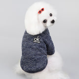 dasda  Soft Knitted Winter Dog Clothes Warm Dog Coat Small Dog Sweater Shih tzu Pug Poodle Puppy Jacket Pet Jumper Sweater For Dog Cat