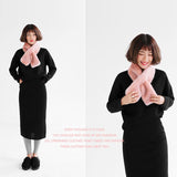 Solid Autumn Winter Faux Rabbit Fur Scarf Women  Fashion Knit Thicken Plush Wool Neck Shawl Femal  Soft Wild Scarf High Quality