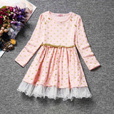 Spring Autumn Long Sleeves Children Girl Clothes Casual School Dress for Girls mini Tutu Dress Kids Girl Party Wear Clothing