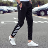 Spring Autumn Men Casual Sweatpants 2019 Mens Sportswear Joggers Striped Pants Fashion Male Skinny Slim Fitted Gyms Harem Pants