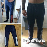 Spring Autumn Men Casual Sweatpants 2019 Mens Sportswear Joggers Striped Pants Fashion Male Skinny Slim Fitted Gyms Harem Pants