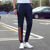 Spring Autumn Men Casual Sweatpants 2019 Mens Sportswear Joggers Striped Pants Fashion Male Skinny Slim Fitted Gyms Harem Pants