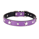 Star Studded Dog Collar for Small Dogs Leather Puppy Neck Strap Cat Collar Adjustable Pet Collars Dog Neck Supplies Accessories