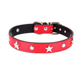Star Studded Dog Collar for Small Dogs Leather Puppy Neck Strap Cat Collar Adjustable Pet Collars Dog Neck Supplies Accessories