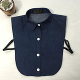 Stripe Women Fake Collar Detachable Shirt 2019 Dot Print Ladies False Collars Woman Removable Decorative Shirt Collar Denim