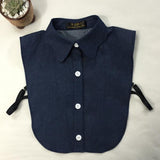 Stripe Women Fake Collar Detachable Shirt 2019 Dot Print Ladies False Collars Woman Removable Decorative Shirt Collar Denim