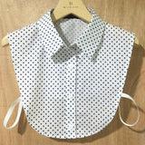 Stripe Women Fake Collar Detachable Shirt 2019 Dot Print Ladies False Collars Woman Removable Decorative Shirt Collar Denim