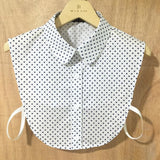 Stripe Women Fake Collar Detachable Shirt 2019 Dot Print Ladies False Collars Woman Removable Decorative Shirt Collar Denim