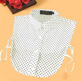 Stripe Women Fake Collar Detachable Shirt 2019 Dot Print Ladies False Collars Woman Removable Decorative Shirt Collar Denim