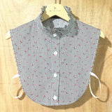 Stripe Women Fake Collar Detachable Shirt 2019 Dot Print Ladies False Collars Woman Removable Decorative Shirt Collar Denim