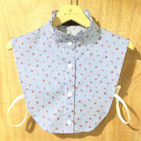 Stripe Women Fake Collar Detachable Shirt 2019 Dot Print Ladies False Collars Woman Removable Decorative Shirt Collar Denim