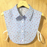 Stripe Women Fake Collar Detachable Shirt 2019 Dot Print Ladies False Collars Woman Removable Decorative Shirt Collar Denim