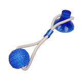 Suction Cup Dog Push Toy Pet Toys Molar Bite Self-Playing Rubber Ball Toy Molar Chew Toy Dog Toothbrush Puppy Toys Dog Ball
