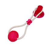 Suction Cup Dog Push Toy Pet Toys Molar Bite Self-Playing Rubber Ball Toy Molar Chew Toy Dog Toothbrush Puppy Toys Dog Ball
