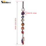Sunligoo 7 Chakra Getrommelt Edelstein Quaste Spirituelle Meditation Hängen/Fenster/Feng Shui Ornament Natürliche Steine Auto/Home decor - app80