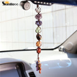 Sunligoo 7 Chakra Getrommelt Edelstein Quaste Spirituelle Meditation Hängen/Fenster/Feng Shui Ornament Natürliche Steine Auto/Home decor - app80