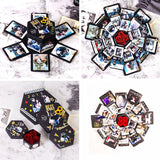 dasda  Surprise Explosion Box DIY Handmade Scrapbook Photo Album Wedding Gift Box for Valentine Christmas Gift Boxes