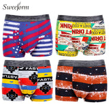 Sweeform Men Briefs 4 pcs/lot Cotton Underpants Mens Casual Seamless Underwear For Male Comfort Boxer Men Panties Underwear