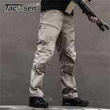 dasda  TACVASEN Tactical Cargo Pants Men Summer Straight Combat Army Military Pants Cotton Many Pockets Stretch Security Trousers Men