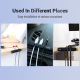 TOPK Silicone USB Cable Winder Desktop Cable Tidy Management Multipurpose Clips Cables Holder for Mouse Headphone Wire - app80