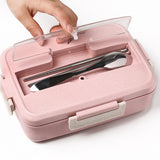 hello word  哈哈哈哈哈  TUUTH Microwave Lunch Box Wheat Straw Dinnerware Food Storage Container Children Kids School Office Portable Bento Box