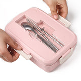 hello word  哈哈哈哈哈  TUUTH Microwave Lunch Box Wheat Straw Dinnerware Food Storage Container Children Kids School Office Portable Bento Box