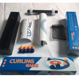 Table Top Curling Game Quality Tabletop Curling Game-Compact Curling Board Game Mini Table Games for Family School Travel Play