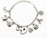 The Nightmare Before Christmas Charm Bracelet Jack Skeletron Sally Zero Anime