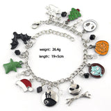 The Nightmare Before Christmas Charm Bracelet Jack Skeletron Sally Zero Anime