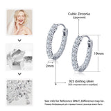 Trendy 925 Sterling Silver Hoop Earrings for Women Sparkling Cubic Zirconia Wedding Jewelry Gift for Girl (JewelOra EA101739)