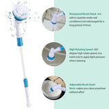 dasda  Turbo Scrub Electric Cleaning Brush Adjustable Waterproof Cleaner Wireless Charging Clean Bathroom Kitchen Cleaning Tools Set