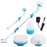 dasda  Turbo Scrub Electric Cleaning Brush Adjustable Waterproof Cleaner Wireless Charging Clean Bathroom Kitchen Cleaning Tools Set