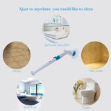 dasda  Turbo Scrub Electric Cleaning Brush Adjustable Waterproof Cleaner Wireless Charging Clean Bathroom Kitchen Cleaning Tools Set