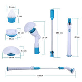 dasda  Turbo Scrub Electric Cleaning Brush Adjustable Waterproof Cleaner Wireless Charging Clean Bathroom Kitchen Cleaning Tools Set