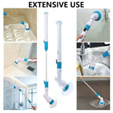 dasda  Turbo Scrub Electric Cleaning Brush Adjustable Waterproof Cleaner Wireless Charging Clean Bathroom Kitchen Cleaning Tools Set