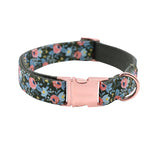 Unique Style Paws Dog Collars or Leash Flower Print with Sturdy Cotton Tape Collar for Pets