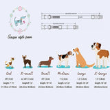 Unique Style Paws Dog Collars or Leash Flower Print with Sturdy Cotton Tape Collar for Pets
