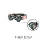 Unique Style Paws Dog Collars or Leash Flower Print with Sturdy Cotton Tape Collar for Pets